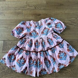 Pink Chicken Dress 100% Cotton Pink Floral